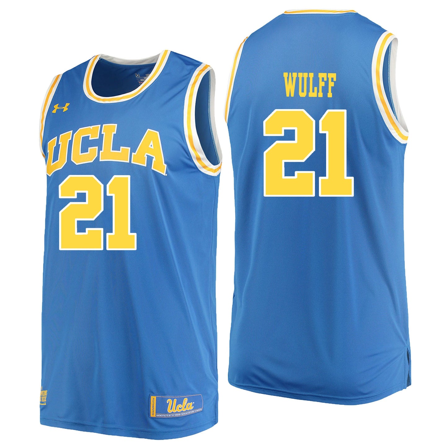 UCLA UA WULFF 21 Blue College Football Jersey football jersey product view 1