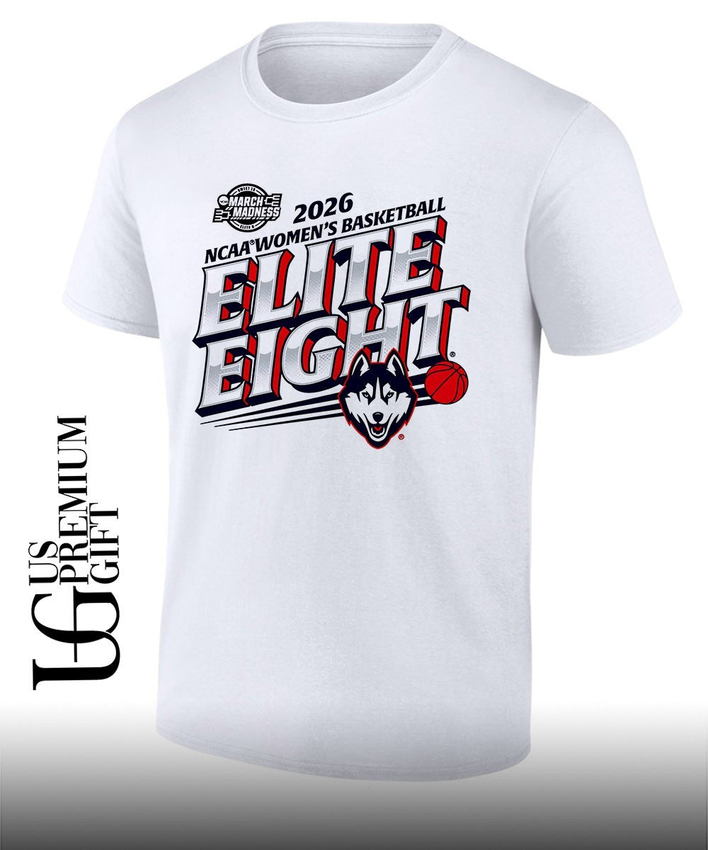 UConn Huskies 2026 Elite Eight NCAA Womens basketball shirt Unisex T-shirt, Sweatshirt, Hoodie, Long Sleeve Tee - T-Shirt, Sweatshirt, Hoodie