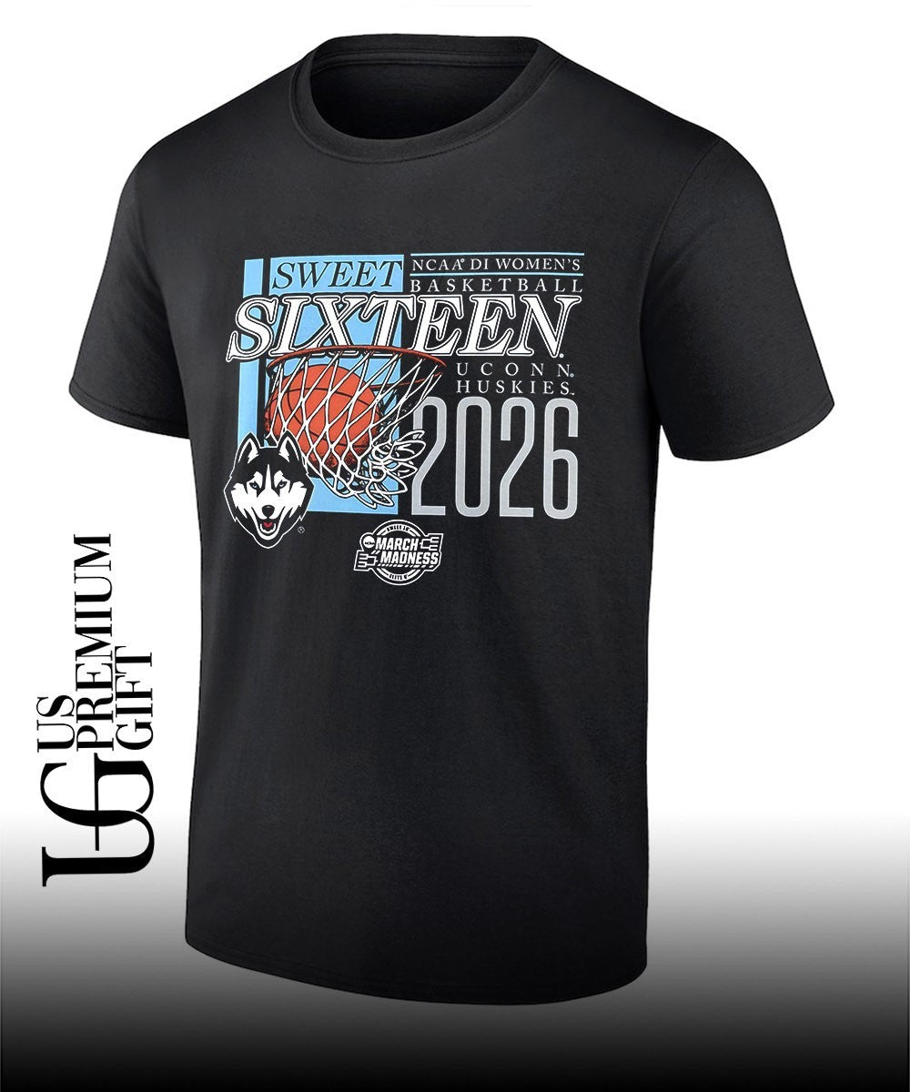 UConn Huskies Sweet Sixteen NCAA 2026 Division 1 Womens basketball March Madness shirt Unisex T-shirt, Sweatshirt, Hoodie, Long Sleeve Tee - T-Shirt, Sweatshirt, Hoodie