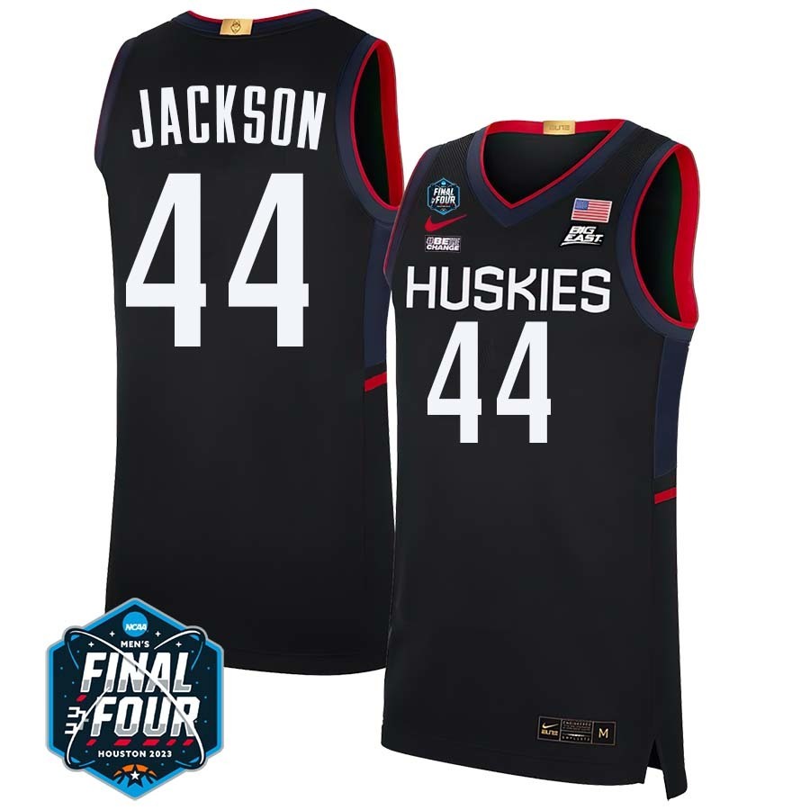 UConn Huskies #44 Andre Jackson 2023 Final Four College Basketball Limited Jersey – Black College Football Jersey football jersey product view 1