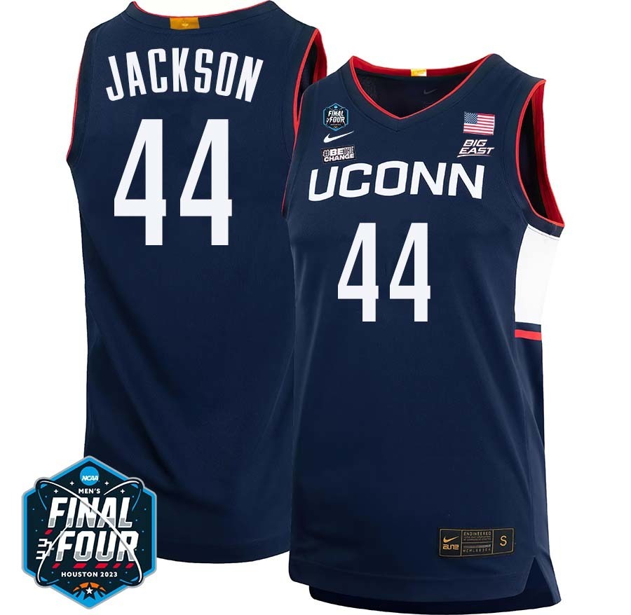 UConn Huskies #44 Andre Jackson 2023 Final Four College Basketball Limited Jersey – Navy College Football Jersey football jersey product view 1