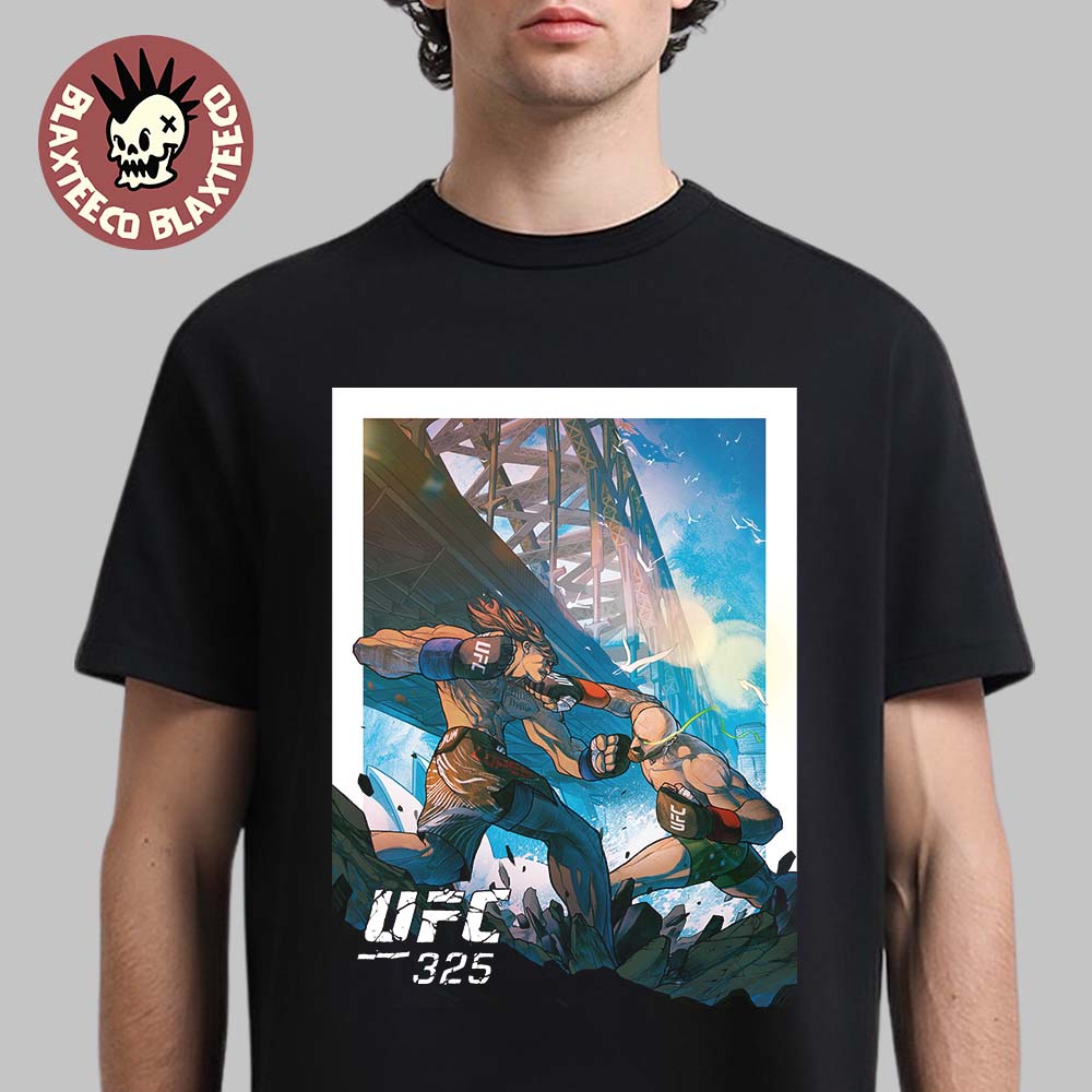 UFC 325 Volkanovski Vs Lopes 2 Artist Series Comic Style Art T-Shirt Unisex T-shirt, Sweatshirt, Hoodie, Long Sleeve Tee - T-Shirt, Sweatshirt, Hoodie
