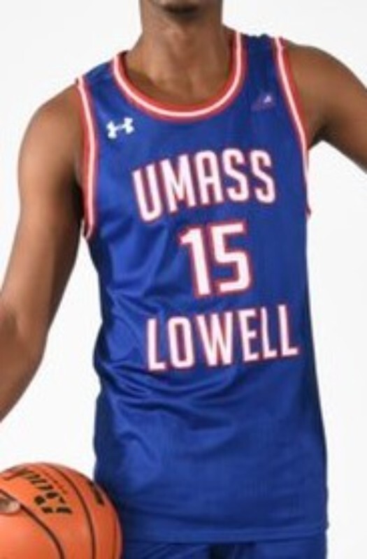 UMass Lowell River Hawks 2022-23 Away College Football Jersey football jersey product view 1