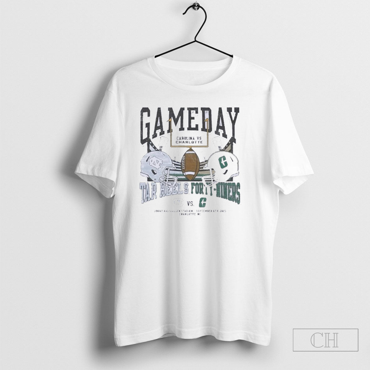 Unc Tar Heels Vs Charlotte 2025 Gameday Showdown Football T Shirt Tee Unisex T-shirt, Sweatshirt, Hoodie, Long Sleeve Tee - T-Shirt, Sweatshirt, Hoodie