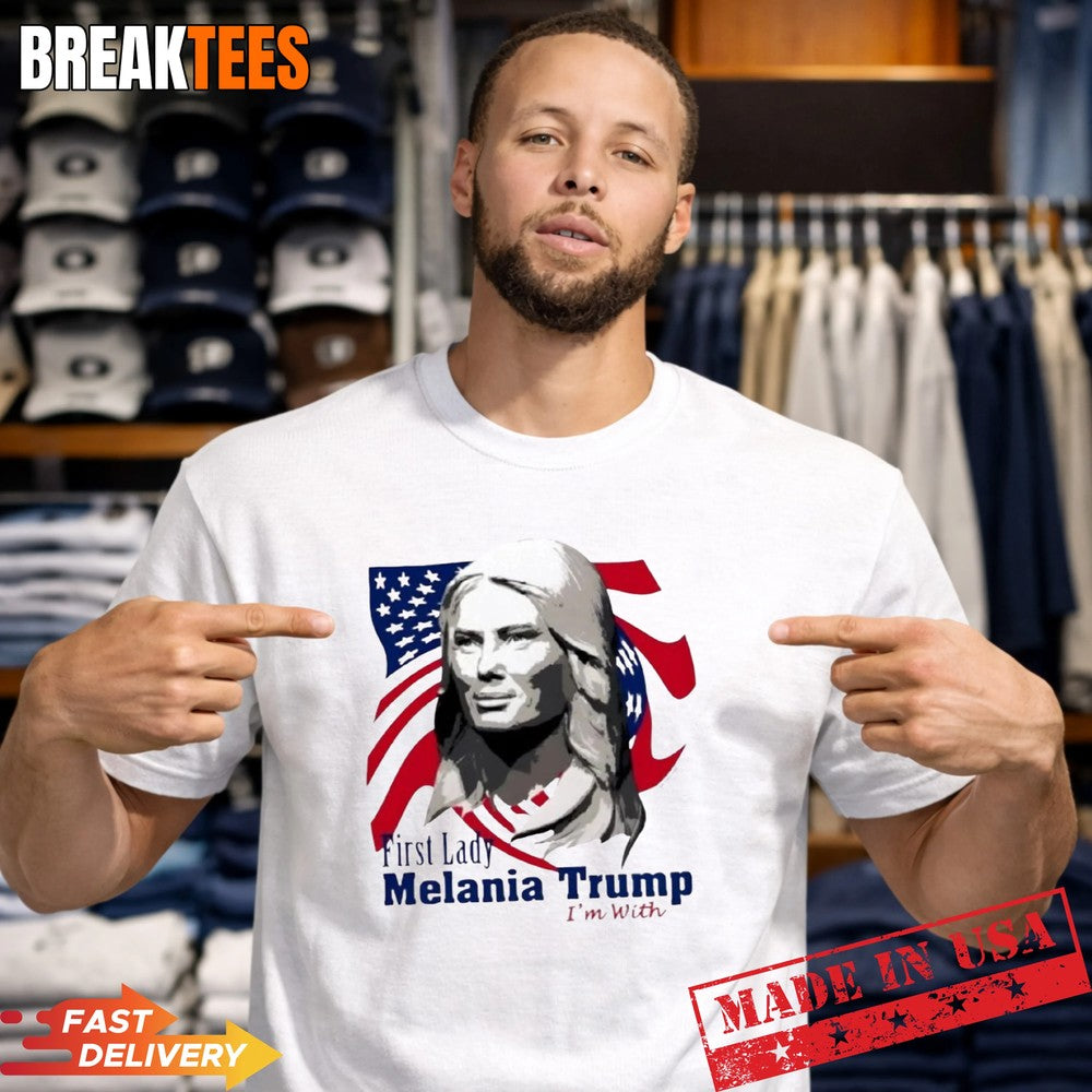 US First Lady Melania Trump Raf Collection US Flag T-Shirt Unisex T-shirt, Sweatshirt, Hoodie, Long Sleeve Tee - T-Shirt, Sweatshirt, Hoodie