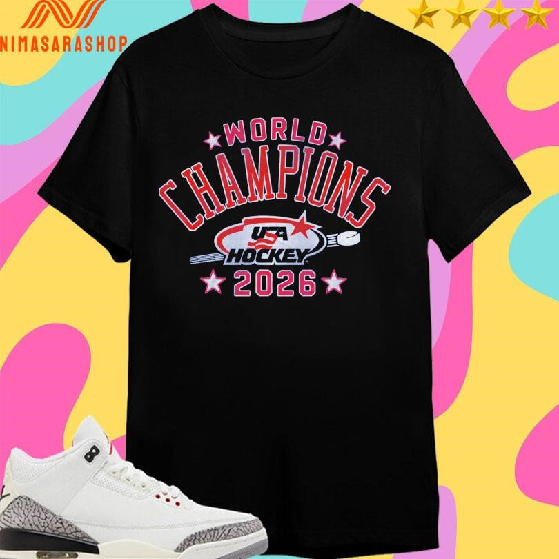 USA Hockey 2026 World Champions - Adult & Kids T-Shirts, Sweatshirts & Hoodies apparel design preview 1