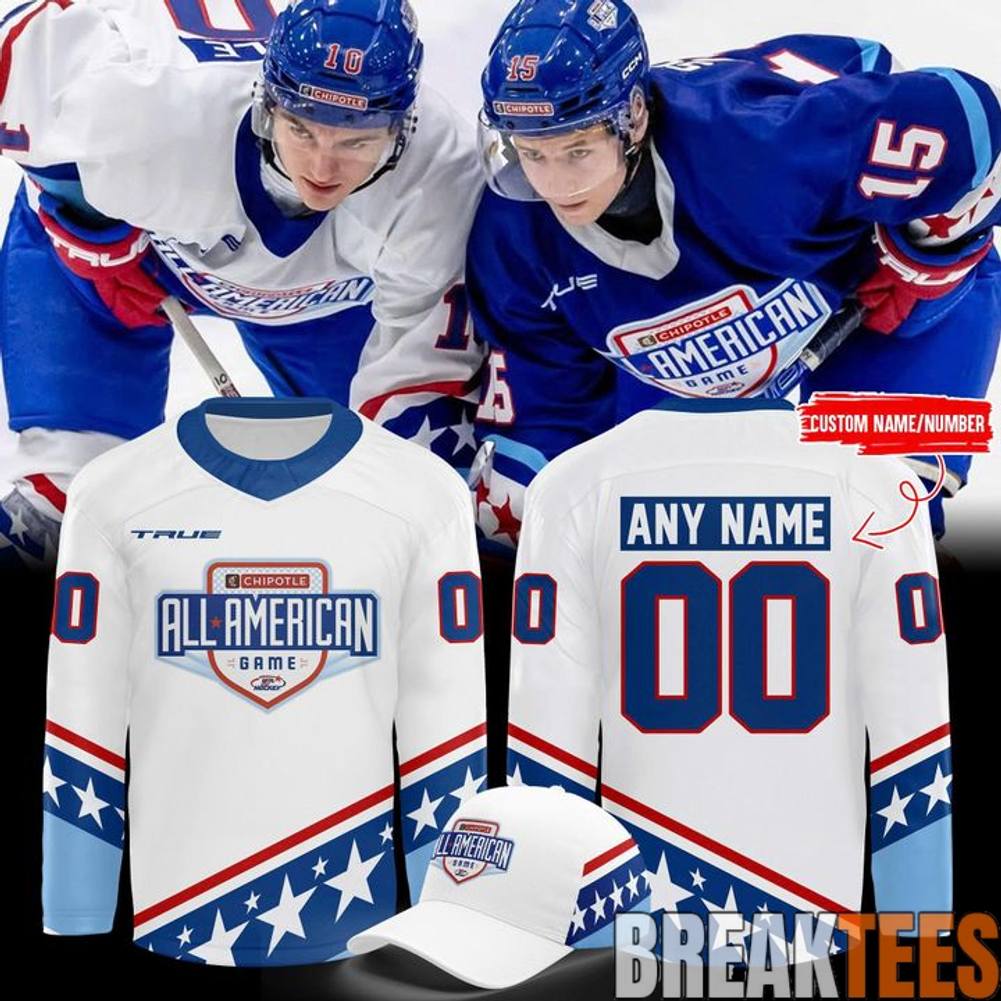 USA Hockey x Chipotle All American Game Hockey Jersey – White hockey jersey product view 1