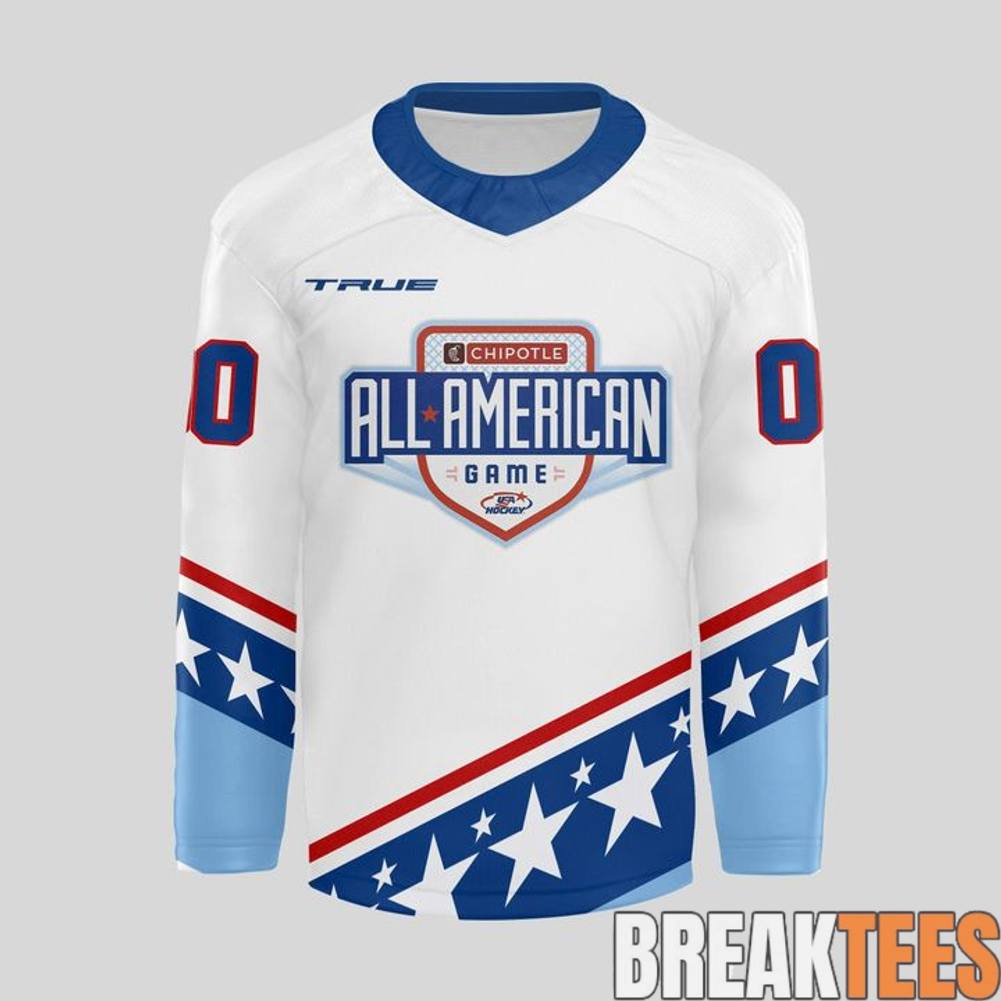 USA Hockey x Chipotle All American Game Hockey Jersey – White hockey jersey product view 2