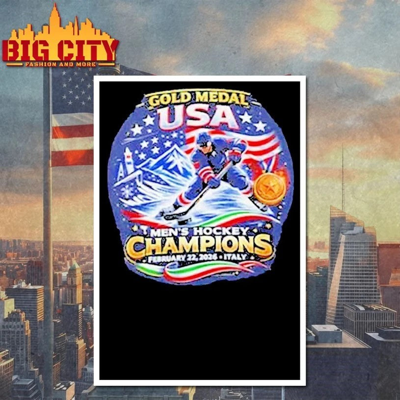 USA Men's Hockey Gold Medal Champions 2026 - Adult & Kids T-Shirts, Sweatshirts & Hoodies apparel design preview 4