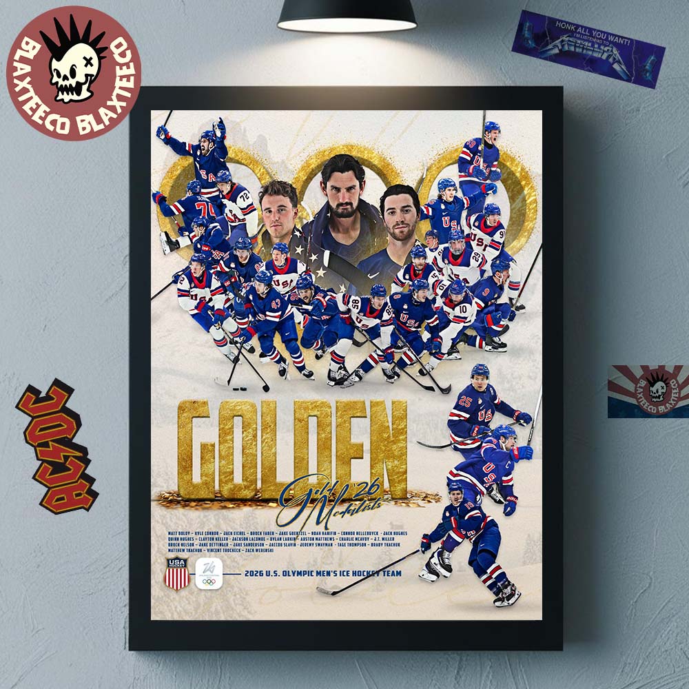 USA Mens Olympic Hockey Team 2026 Winter Olympic Gold Medal Champions Home Decor Poster Canvas - T-Shirt, Sweatshirt, Hoodie