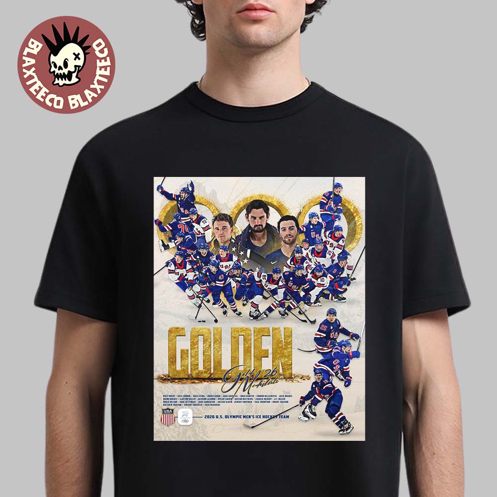 USA Mens Olympic Hockey Team 2026 Winter Olympic Gold Medal Champions T-Shirt Unisex T-shirt, Sweatshirt, Hoodie, Long Sleeve Tee - T-Shirt, Sweatshirt, Hoodie