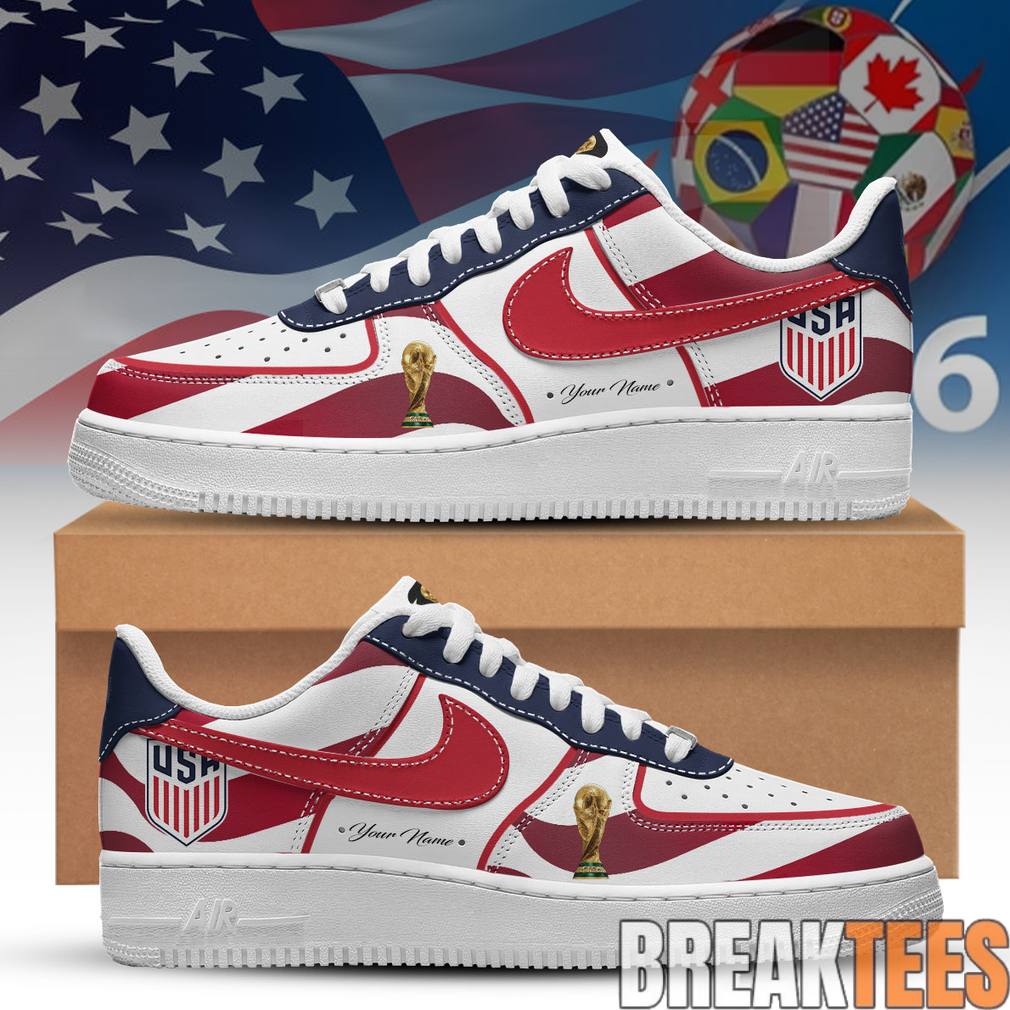USA National Team World Cup 2026 Custom Air Force 1 Shoes Unisex T-shirt, Sweatshirt, Hoodie, Long Sleeve Tee - T-Shirt, Sweatshirt, Hoodie