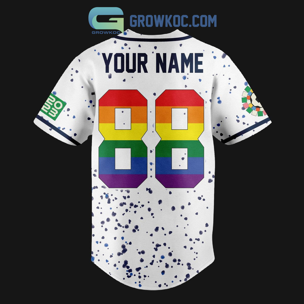 USA Women’s World Cup Personalized Baseball Jersey baseball jersey product view 3
