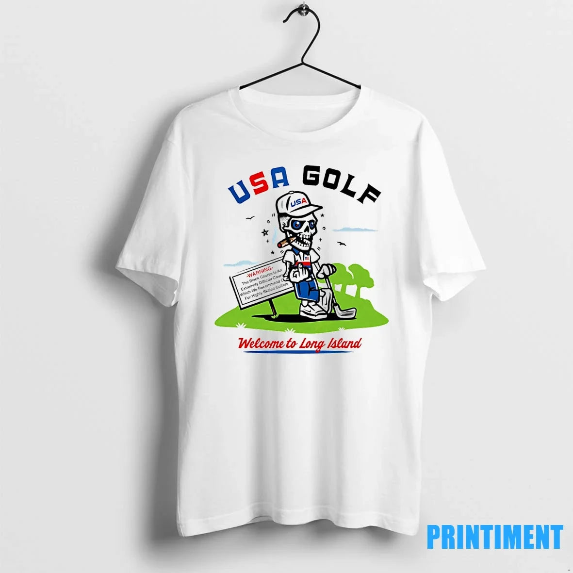 Usa Golf Welcome To Long Island Skeleton Smoking Tshirts Sweater Unisex T-shirt, Sweatshirt, Hoodie, Long Sleeve Tee - T-Shirt, Sweatshirt, Hoodie