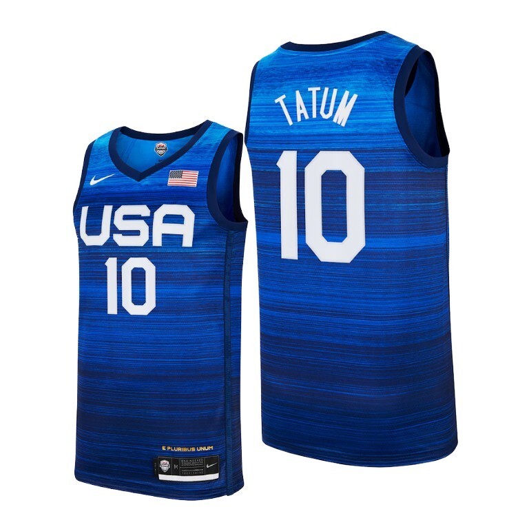 USA 2021 Summer Olympics 10 Jayson Tatum 2021 Olympics Edition Style 4 Basketball Jersey basketball jersey product view 1