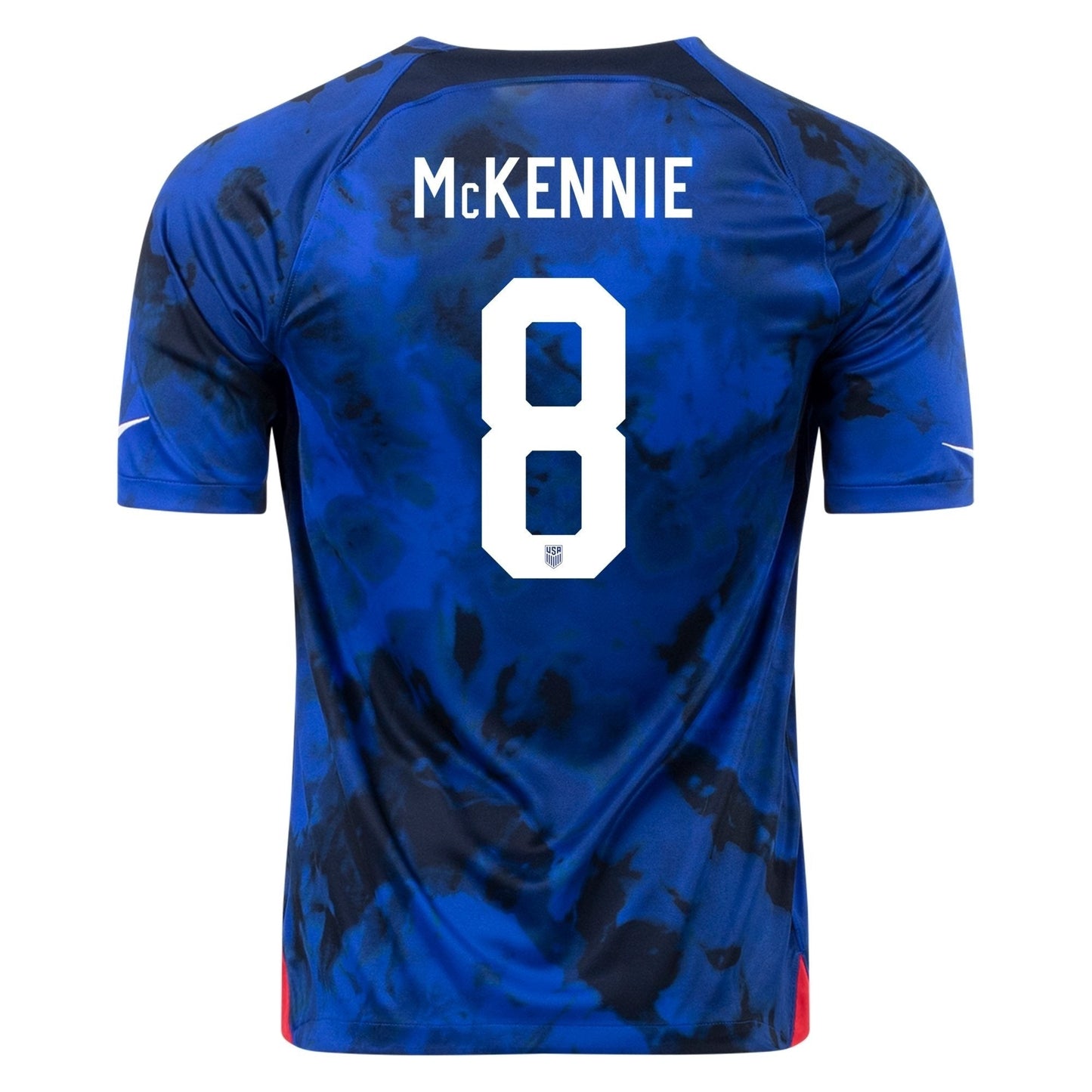 USA 8 Weston McKennie Away Style 1 Soccer Jersey sports jersey product view 1