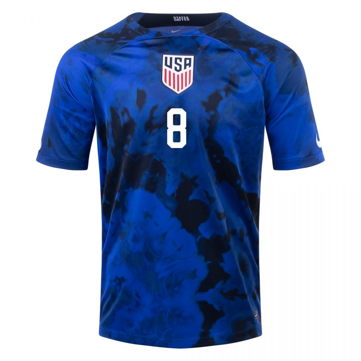 USA 8 Weston McKennie Away Style 2 Soccer Jersey sports jersey product view 1
