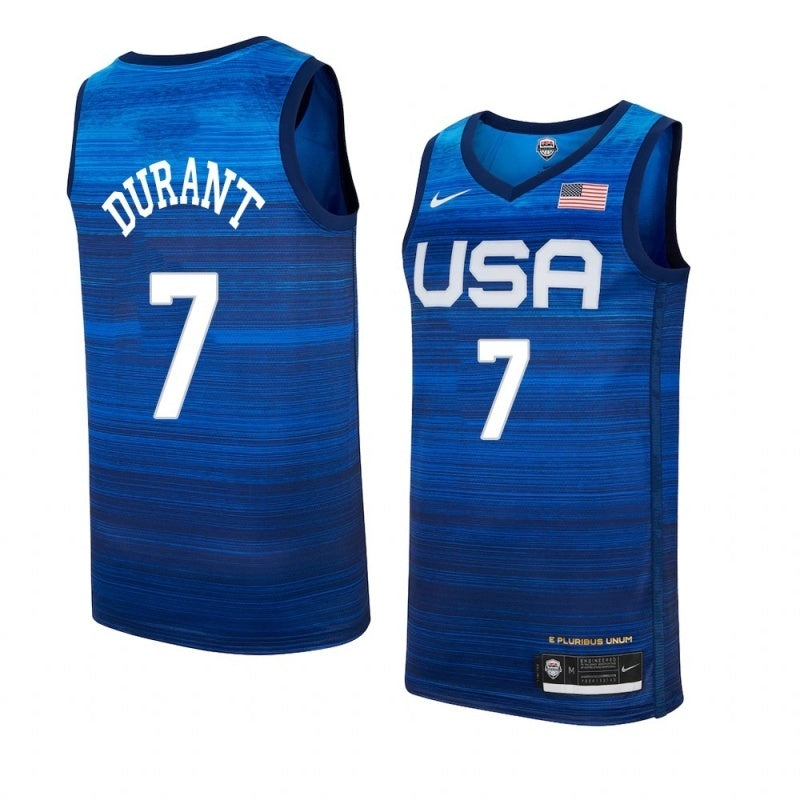USA Dream Team 14 #7 Durant Tokyo Olympics Team USA Blue Style 10 Basketball Jersey basketball jersey product view 1