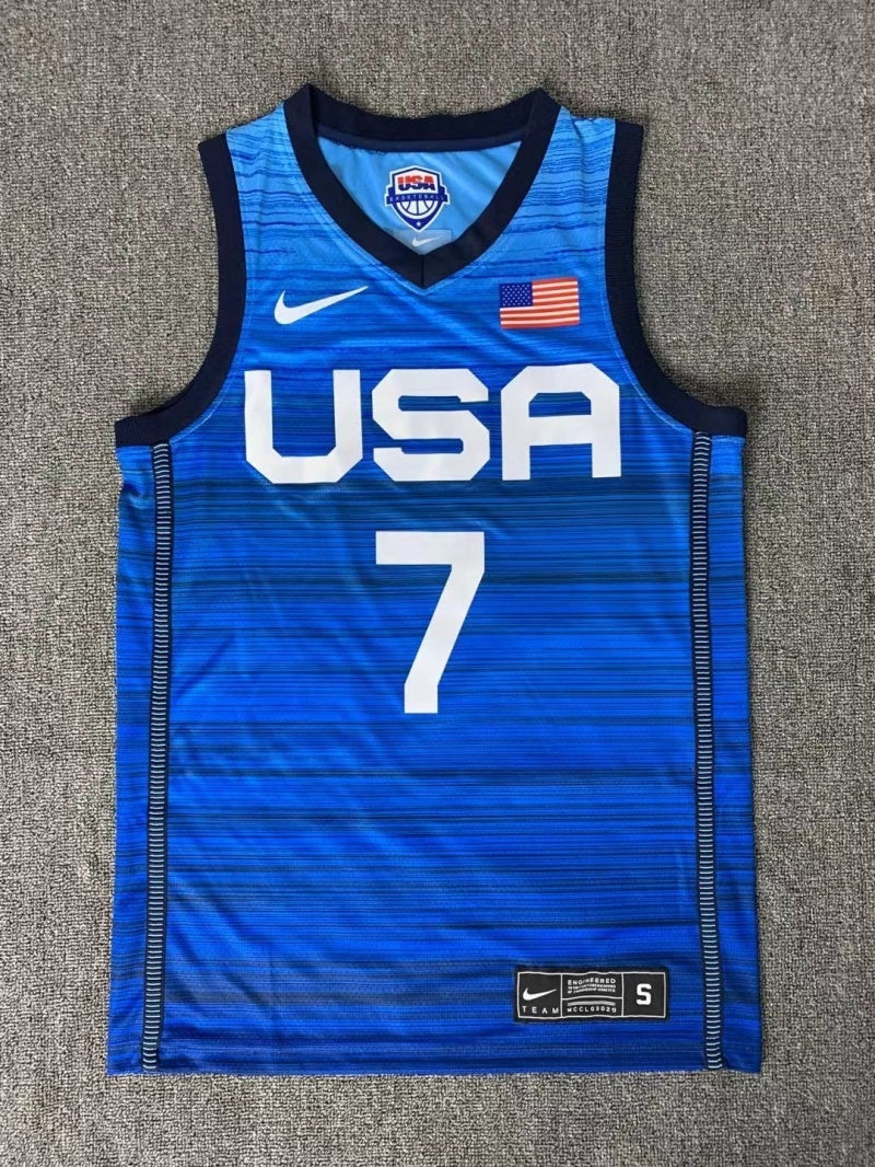 USA Dream Team 14 #7 Durant Tokyo Olympics Team USA Blue Style 4 Basketball Jersey basketball jersey product view 1