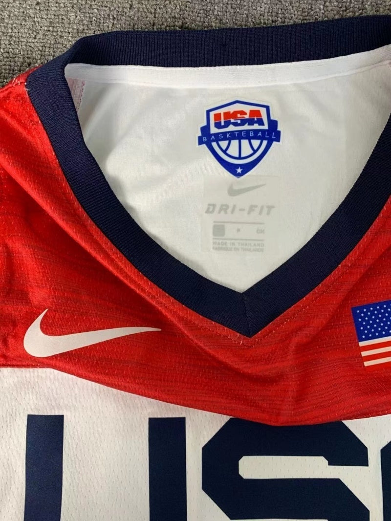 USA Dream Team 14 #7 Durant Tokyo Olympics Team USA White Style 1 Basketball Jersey basketball jersey product view 1