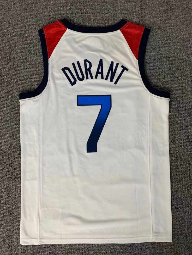 USA Dream Team 14 #7 Durant Tokyo Olympics Team USA White Style 6 Basketball Jersey basketball jersey product view 1