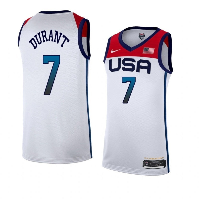 USA Dream Team 14 #7 Durant Tokyo Olympics Team USA White Style 8 Basketball Jersey basketball jersey product view 1