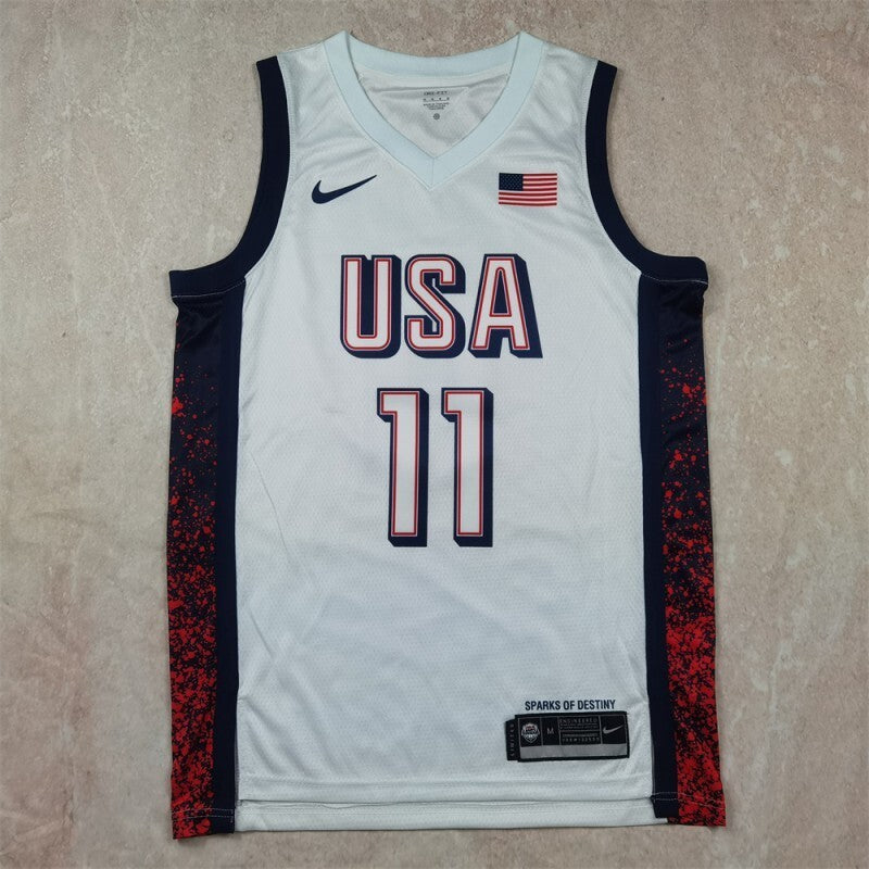 USA #11 Joel Embiid Hot Press Dream Team 16 White s-xxl Style 2 Basketball Jersey basketball jersey product view 1