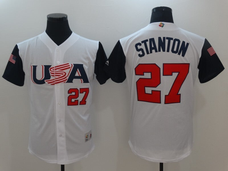 USA #27 Stanton Adult Style 1 Baseball Jersey baseball jersey product view 1