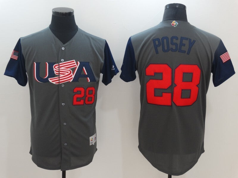USA #28 POSEY Fan Edition 111 Baseball Jersey baseball jersey product view 1