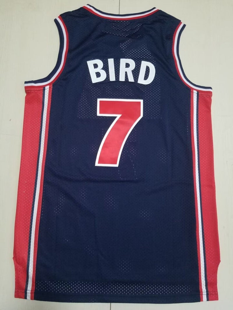 USA #7 Bird Dream Team Blue 7 Retro s-xxl Style 1 Basketball Jersey basketball jersey product view 1