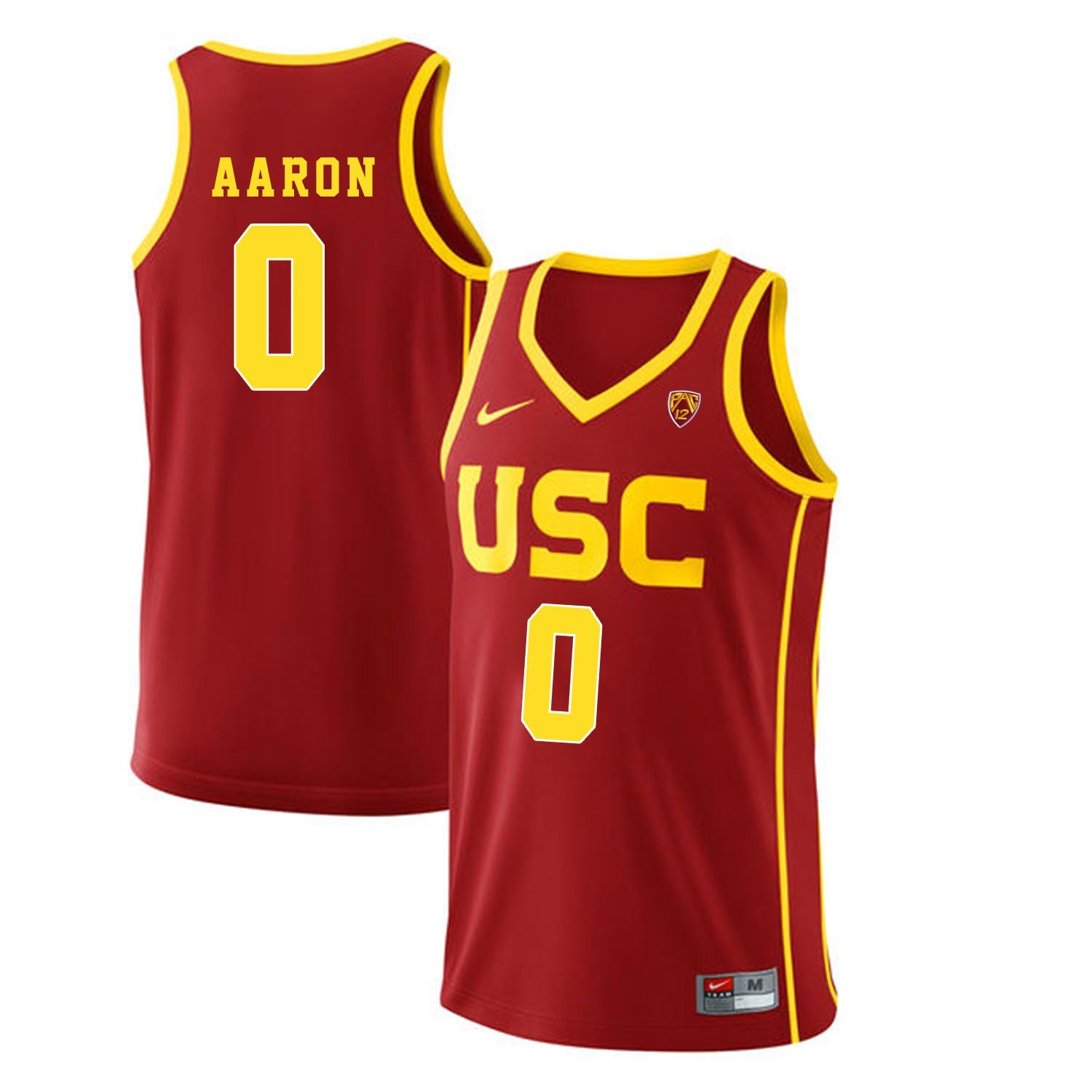 USC Aaron 0 Red Basketball College Football Jersey football jersey product view 1