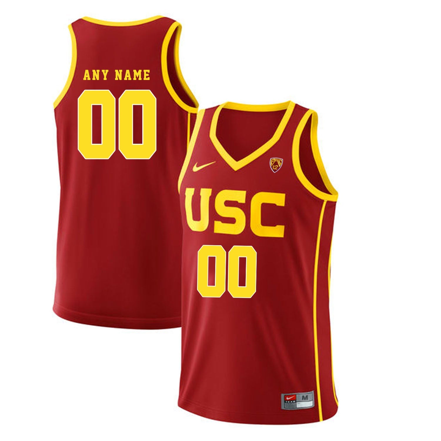 USC Any Name 00 Red Basketball College Football Jersey football jersey product view 1