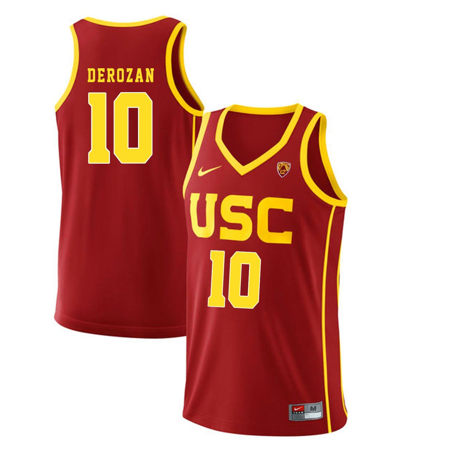 USC DeRozan 10 Red Basketball College Football Jersey football jersey product view 1