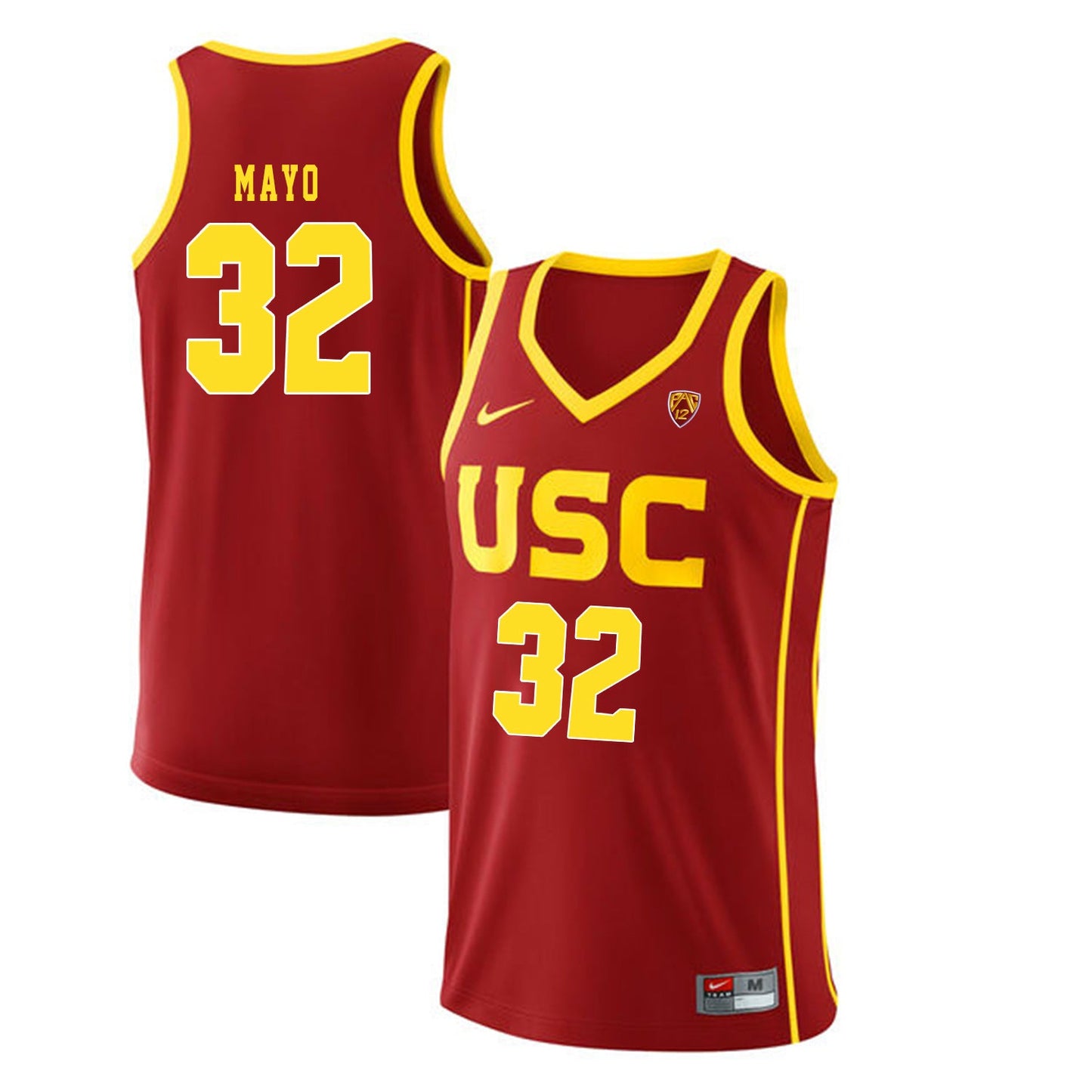 USC Mayo 32 Red Basketball College Football Jersey football jersey product view 1