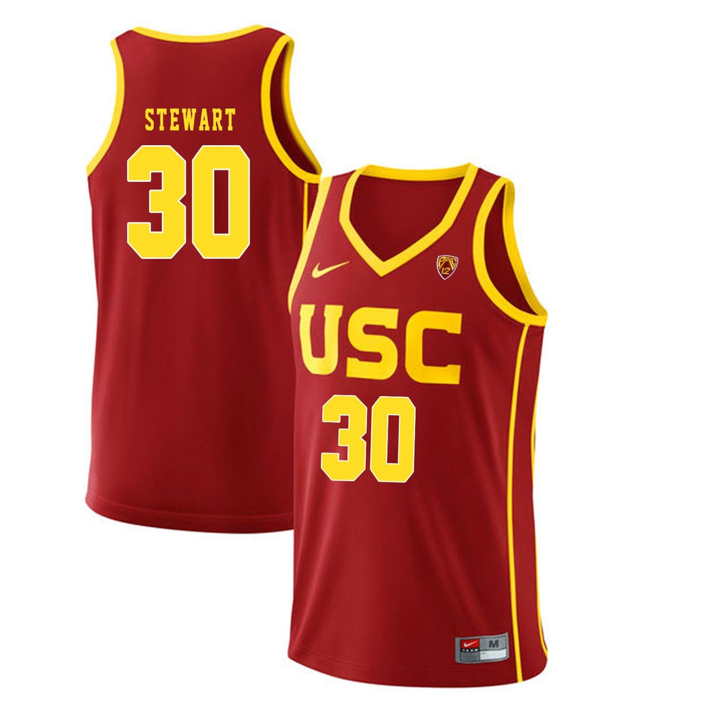 USC Stewart 30 Red Basketball College Football Jersey football jersey product view 1