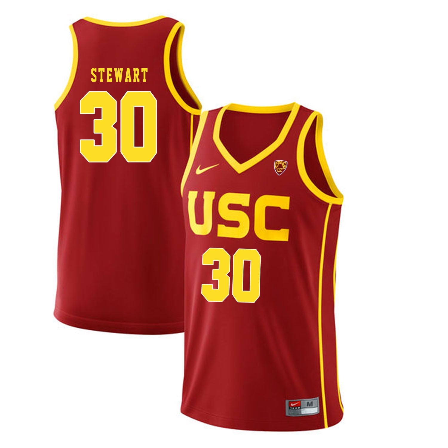 USC Stewart 30 Red Basketball College Football Jersey football jersey product view 1