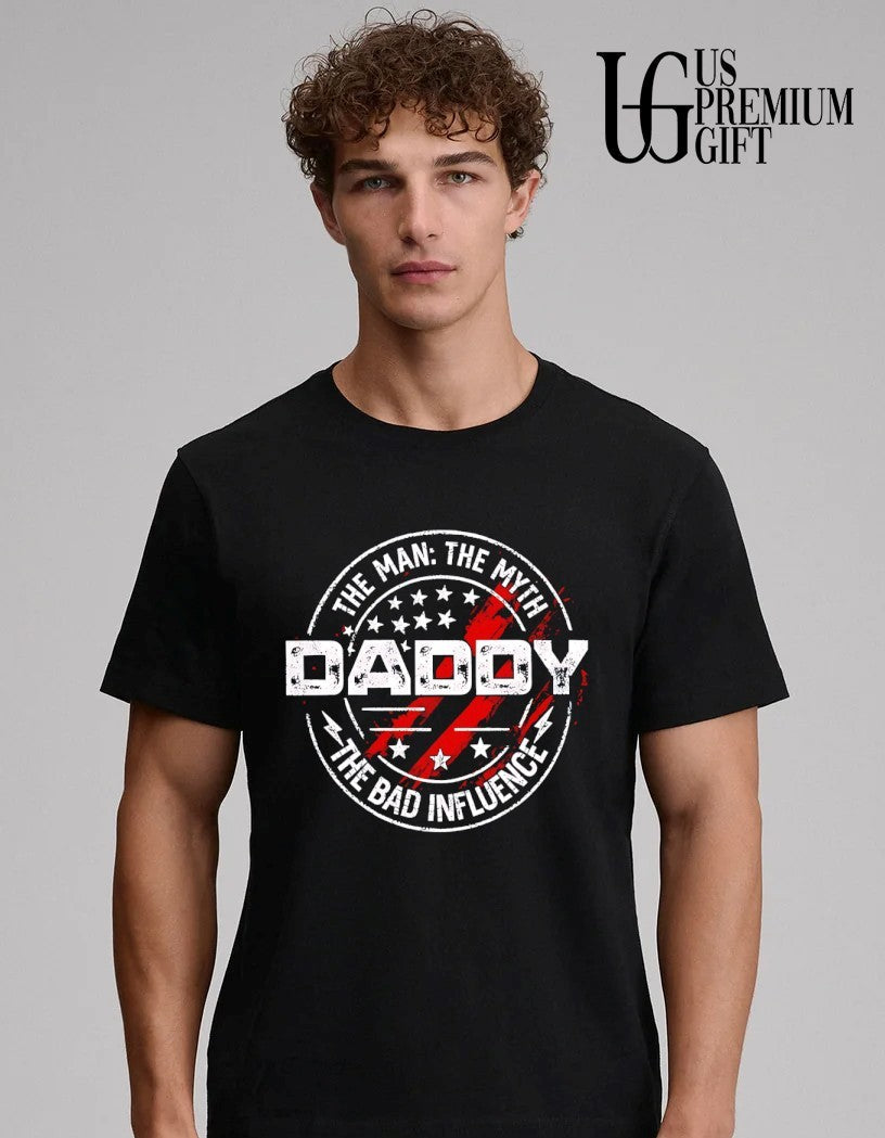The Man Myth Daddy Bad Influence logo - Adult & Kids T-Shirts, Sweatshirts & Hoodies apparel design preview 4