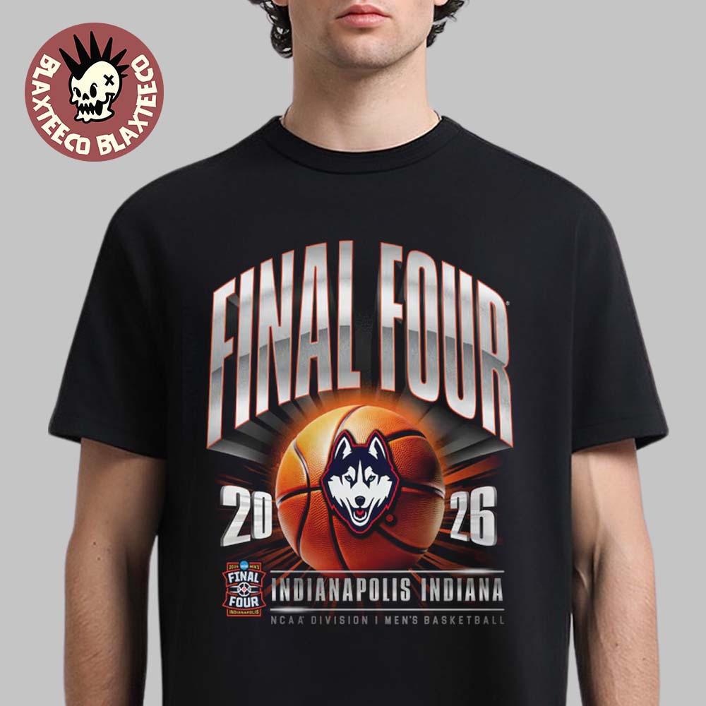 Uconn Huskies Mens Basketball 2026 NCAA D1 Tournament Final Four Indiana T-Shirt Unisex T-shirt, Sweatshirt, Hoodie, Long Sleeve Tee - T-Shirt, Sweatshirt, Hoodie