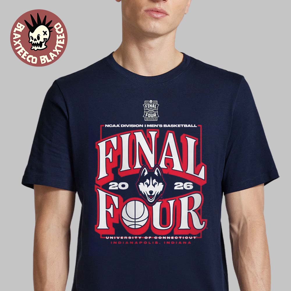 Uconn Huskies Mens Basketball 2026 NCAA Tournament Final Four Indiana Bound T-Shirt Unisex T-shirt, Sweatshirt, Hoodie, Long Sleeve Tee - T-Shirt, Sweatshirt, Hoodie
