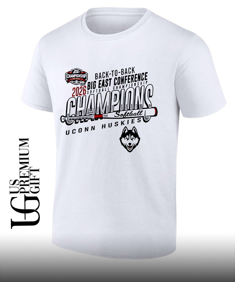 Uconn Huskies Softball back to back Big East Conference Champions 2026 shirt Unisex T-shirt, Sweatshirt, Hoodie, Long Sleeve Tee - T-Shirt, Sweatshirt, Hoodie
