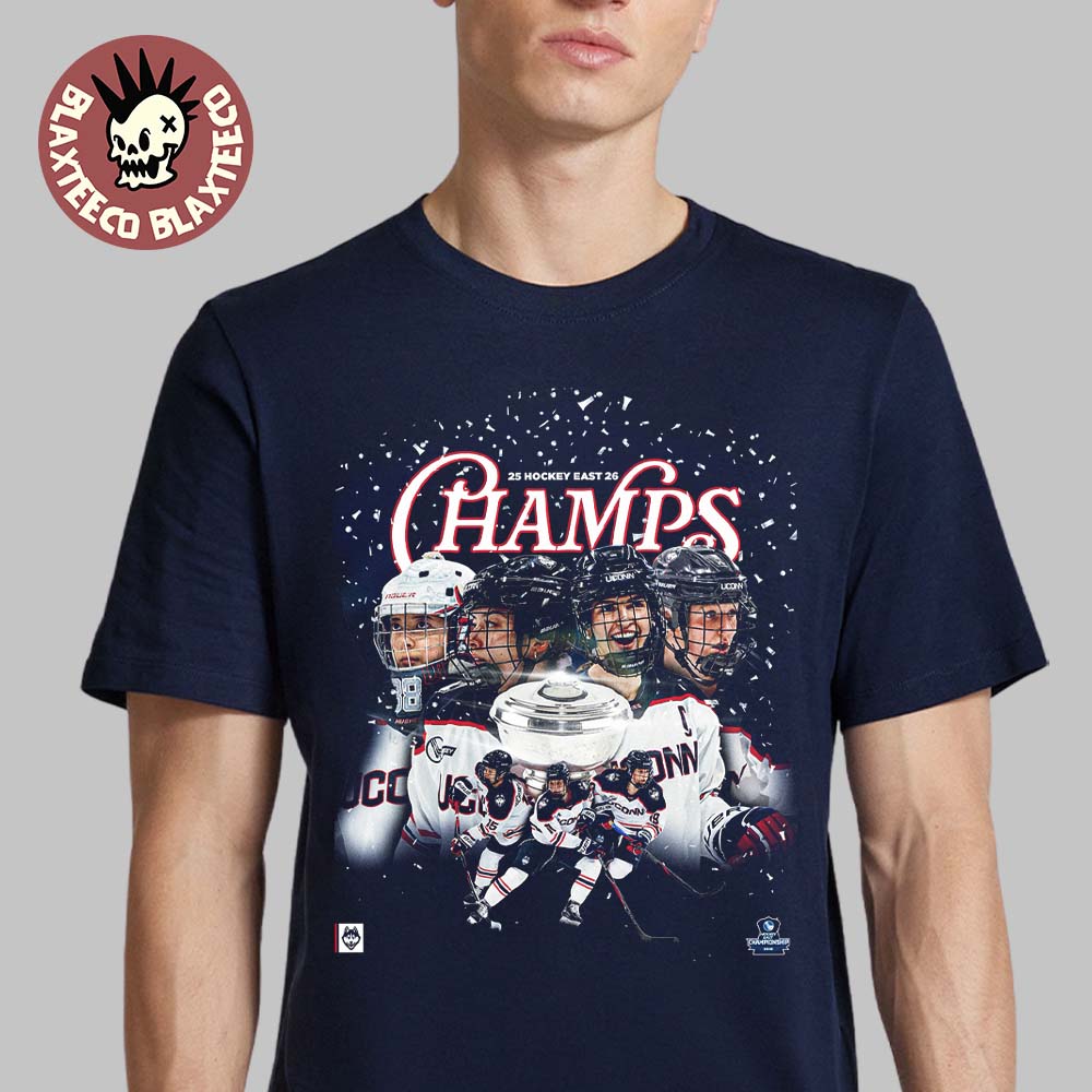 Uconn Huskies Womens Hockey 2026 Hockey East Champions T-Shirt Unisex T-shirt, Sweatshirt, Hoodie, Long Sleeve Tee - T-Shirt, Sweatshirt, Hoodie