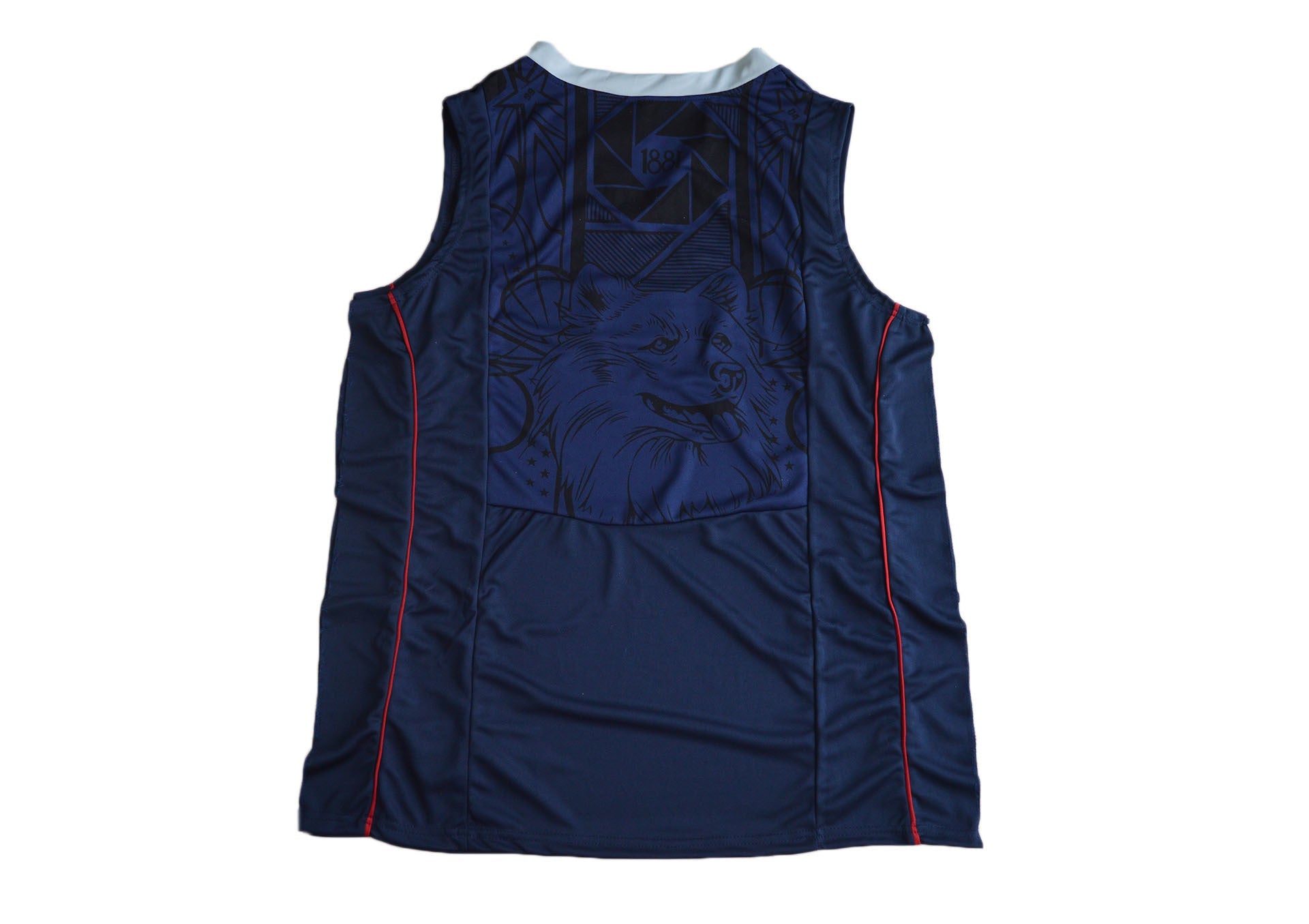 Uconn Basketball Women Blue Back College Football Jersey football jersey product view 1