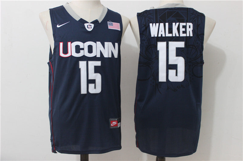 Uconn Huskies 15 Kemba Walker Team 15 # - Navy NCAA NCAA Jersey -jpg Style 2 College Football Jersey football jersey product view 1