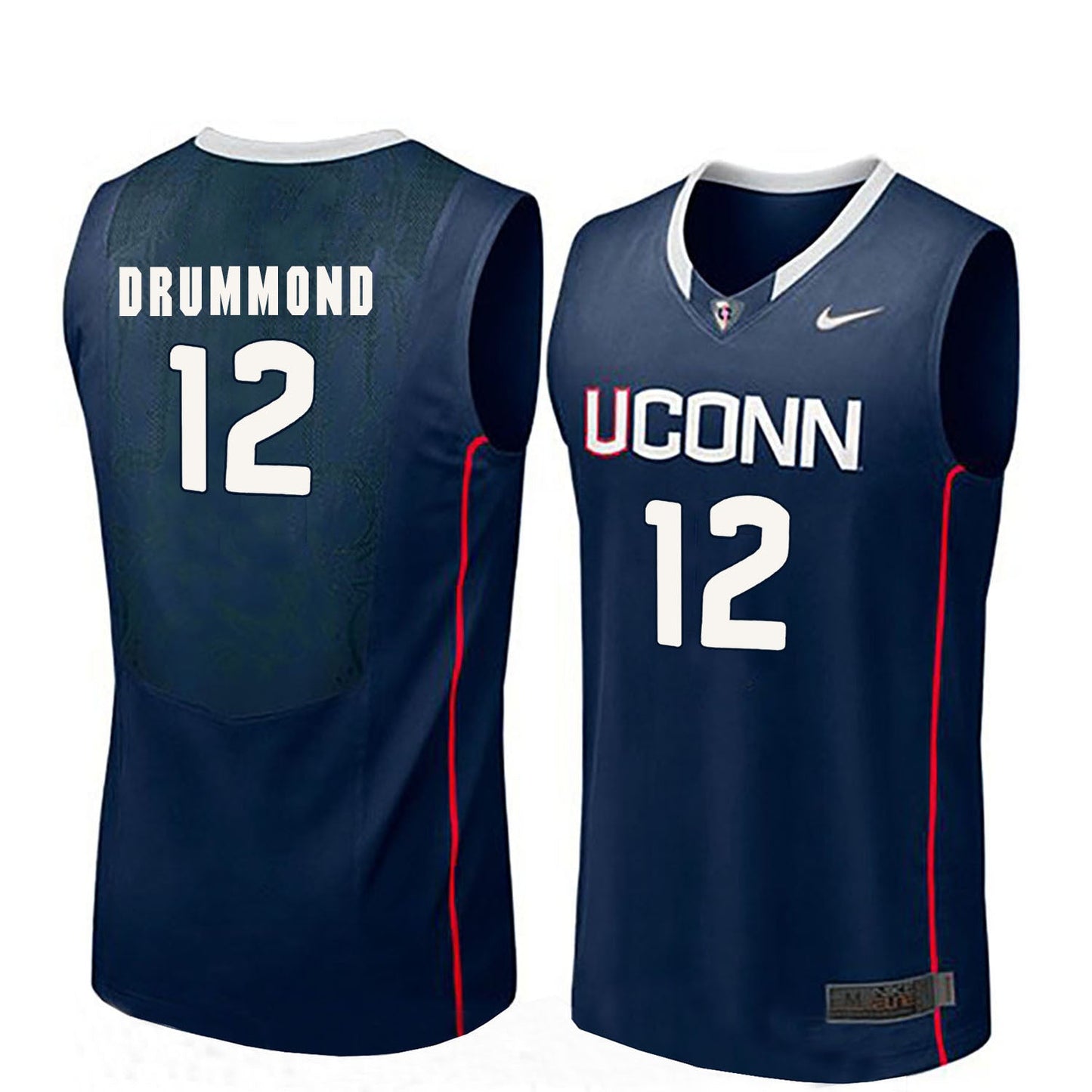 Uconn Huskies DRUMMOND 12 Men Blue College Football Jersey football jersey product view 1