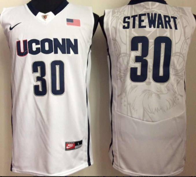 Uconn Huskies #30 Breanna Stewart White College Football Jersey football jersey product view 1