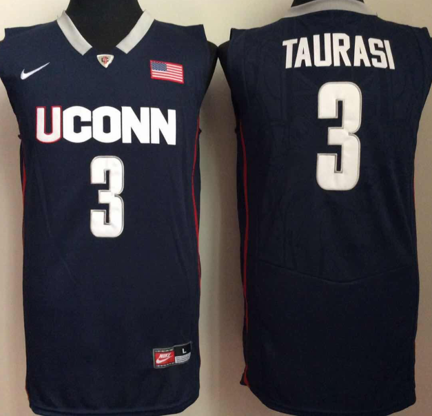 Uconn Huskies #3 Diana Taurasi Blue College Football Jersey football jersey product view 1