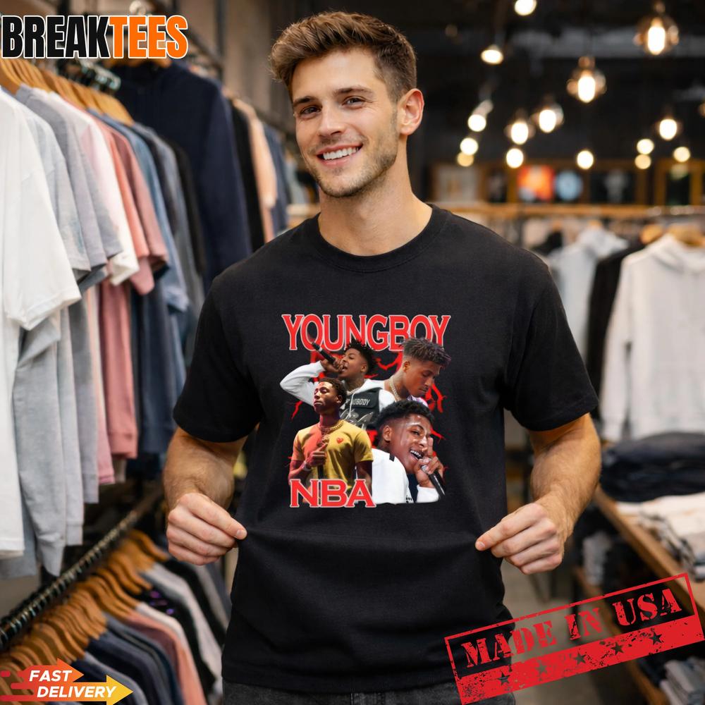 Exclusive NBA YoungBoy Vintage Photo Collage T-Shirt  90s Bootleg Rap Tee Unisex T-shirt, Sweatshirt, Hoodie, Long Sleeve Tee - T-Shirt, Sweatshirt, Hoodie