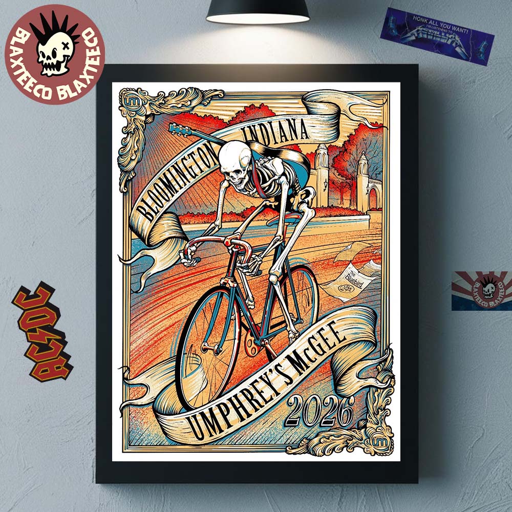 Umphreys McGee Bloomington Indiana 2026 Event Poster At The Bluebird On January 29 2026 Home Decor Poster Canvas - T-Shirt, Sweatshirt, Hoodie