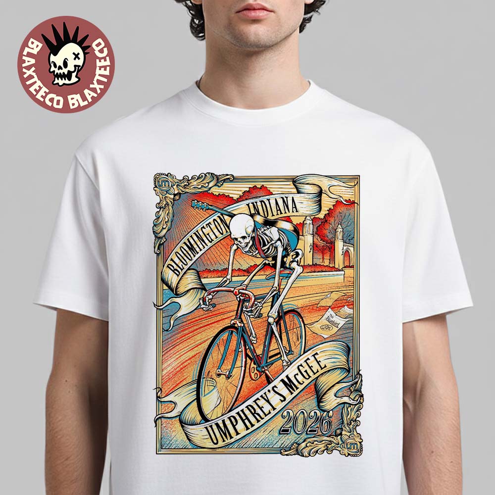 Umphrey's McGee Bloomington Indiana 2026 Event Poster - Adult & Kids T-Shirts, Sweatshirts & Hoodies apparel design preview 1