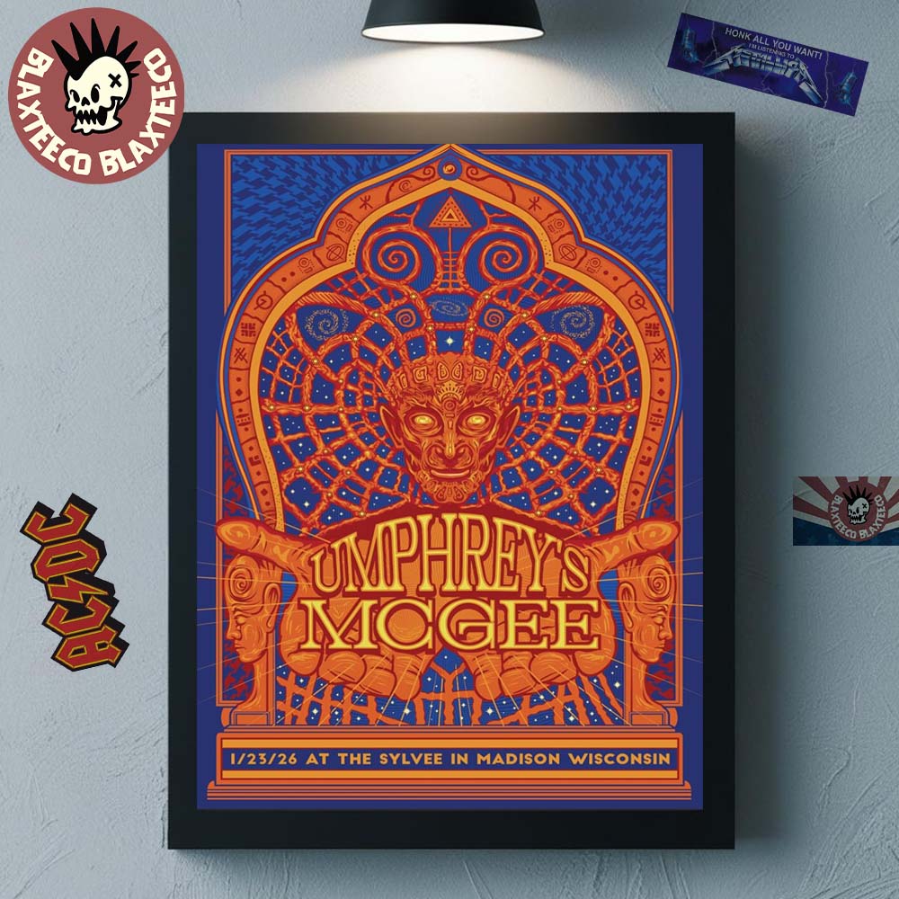 Umphreys McGee Madison Wisconsin 2026 Gig Poster At The Sylvee On January 23 2026 Home Decor Poster Canvas - T-Shirt, Sweatshirt, Hoodie